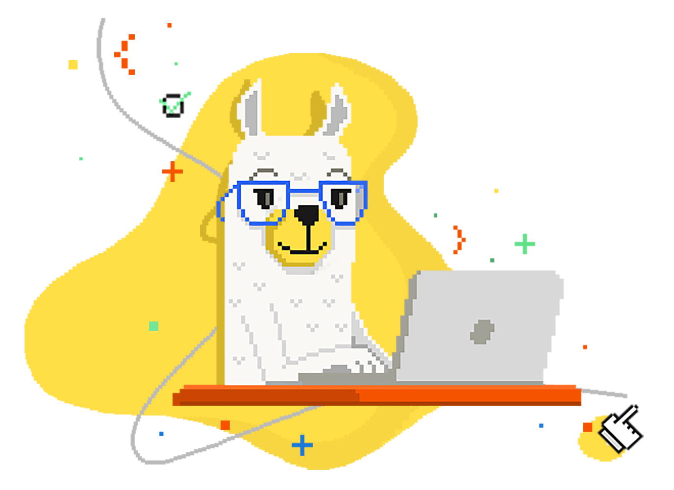 Geeklama llama mascot